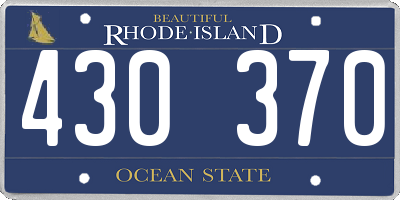 RI license plate 430370