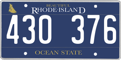 RI license plate 430376
