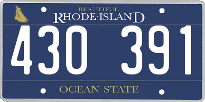 RI license plate 430391