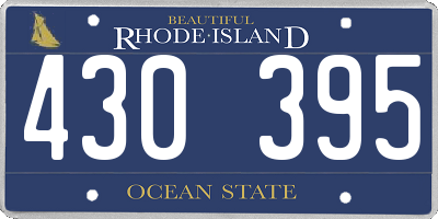 RI license plate 430395
