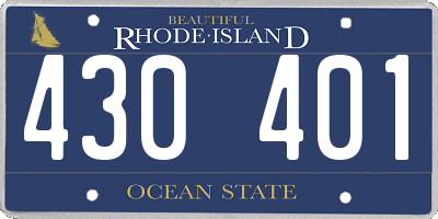 RI license plate 430401