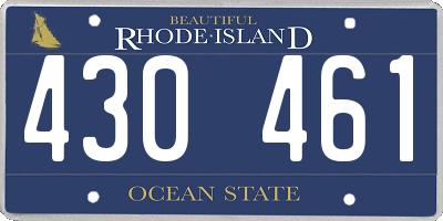 RI license plate 430461