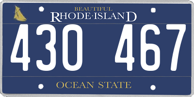 RI license plate 430467