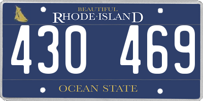 RI license plate 430469