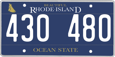 RI license plate 430480