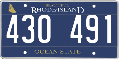 RI license plate 430491