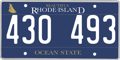 RI license plate 430493