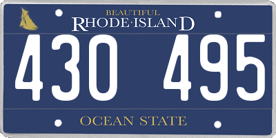 RI license plate 430495