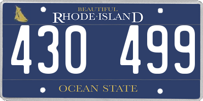 RI license plate 430499