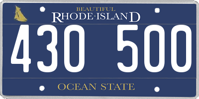 RI license plate 430500