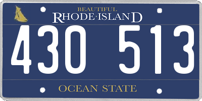 RI license plate 430513