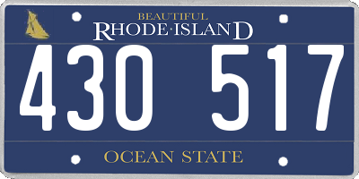 RI license plate 430517