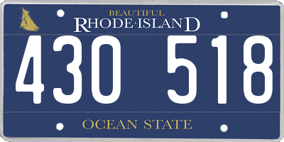 RI license plate 430518
