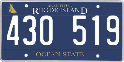 RI license plate 430519
