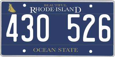 RI license plate 430526