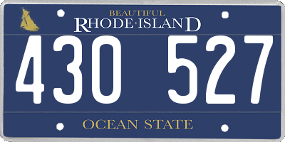 RI license plate 430527