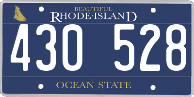 RI license plate 430528