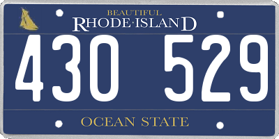 RI license plate 430529