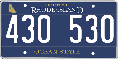 RI license plate 430530