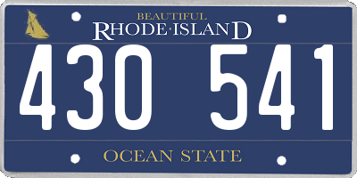 RI license plate 430541