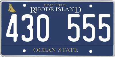RI license plate 430555