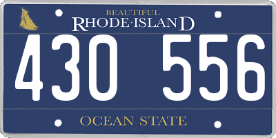 RI license plate 430556