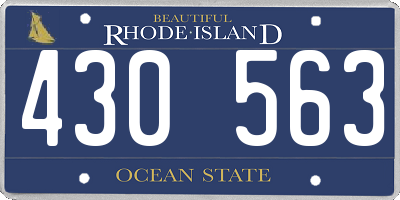 RI license plate 430563