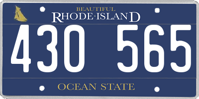 RI license plate 430565