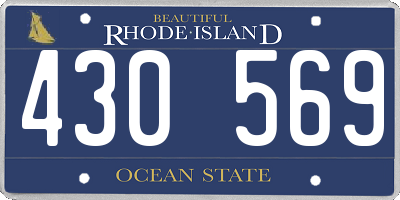 RI license plate 430569
