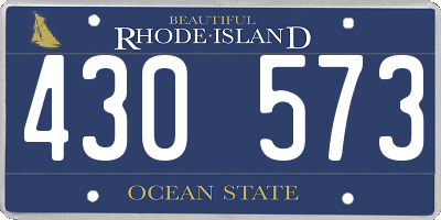 RI license plate 430573
