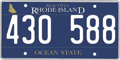 RI license plate 430588