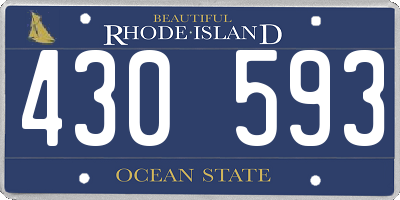 RI license plate 430593