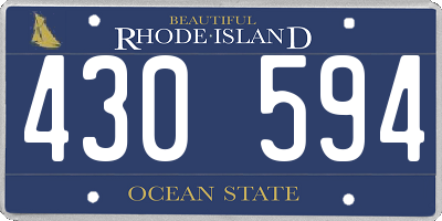 RI license plate 430594