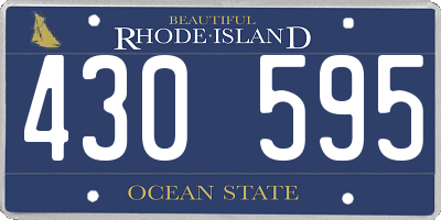 RI license plate 430595