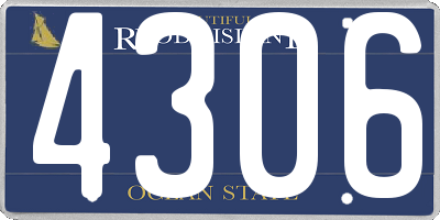 RI license plate 4306