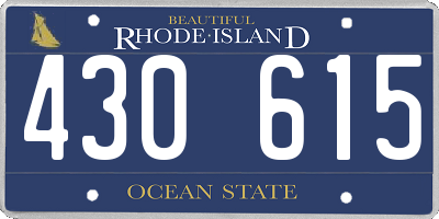 RI license plate 430615