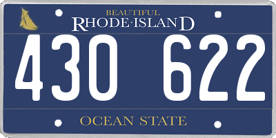 RI license plate 430622