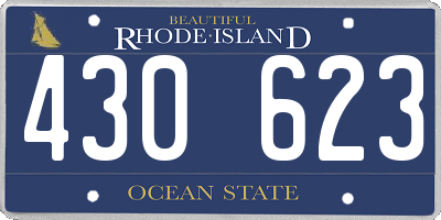 RI license plate 430623