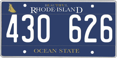 RI license plate 430626
