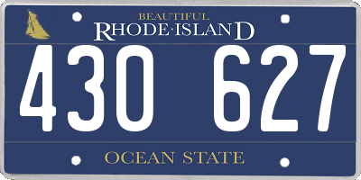 RI license plate 430627