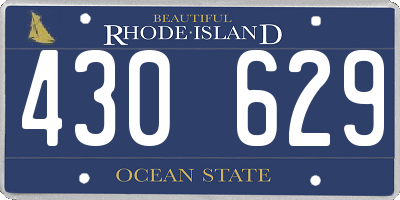 RI license plate 430629