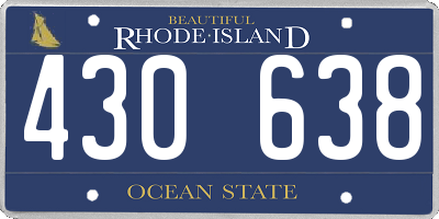 RI license plate 430638