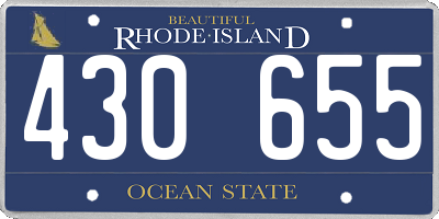 RI license plate 430655