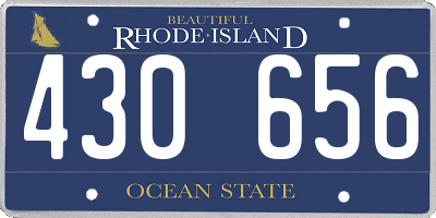 RI license plate 430656