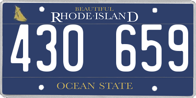 RI license plate 430659