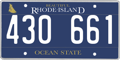 RI license plate 430661
