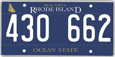 RI license plate 430662