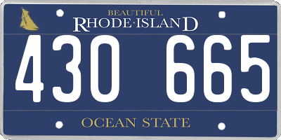 RI license plate 430665