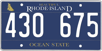 RI license plate 430675