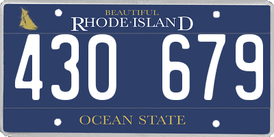 RI license plate 430679